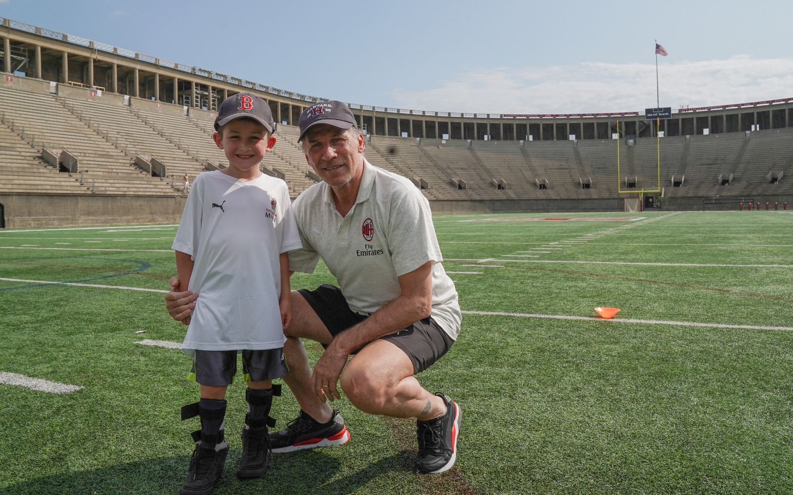 franco baresi con un bambino